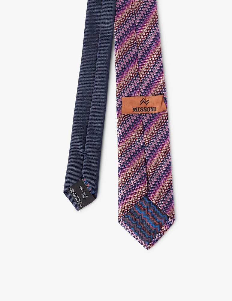 rinascente Missoni Zig zig jacquard tie 