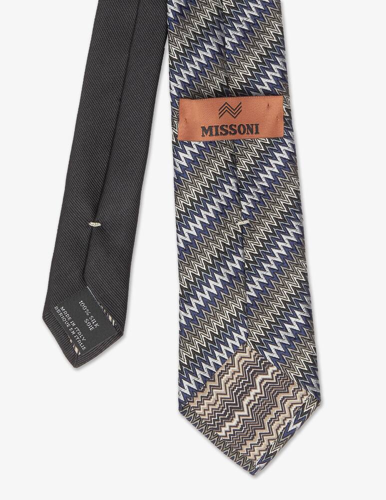 rinascente Missoni Zig zig jacquard tie 