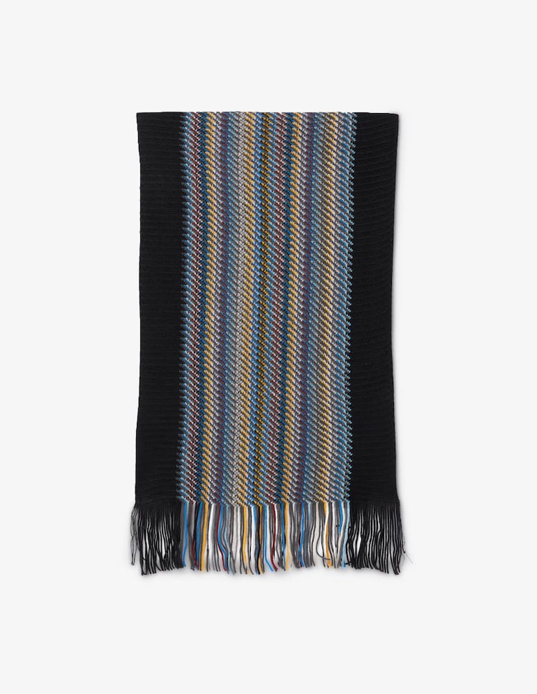Missoni Sciarpa in maglia multi zig zag e unito - immagine 1 Missoni Sciarpa in maglia multi zig zag e unito - immagine 1