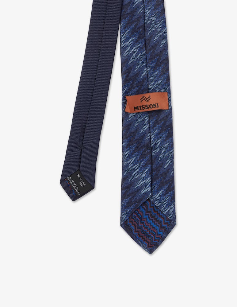 Missoni Silk regimental zig zag tie - picture 2 Missoni Silk regimental zig zag tie - picture 2