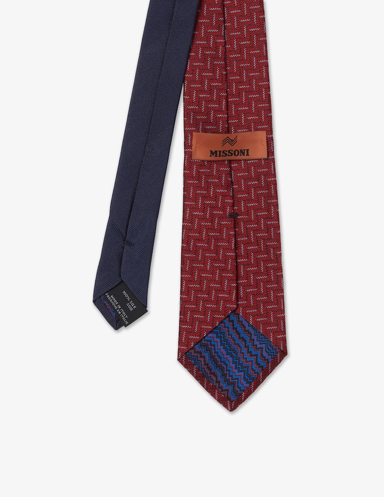 Missoni Cravatta micro zig zag contrasto - immagine 2 Missoni Cravatta micro zig zag contrasto - immagine 2