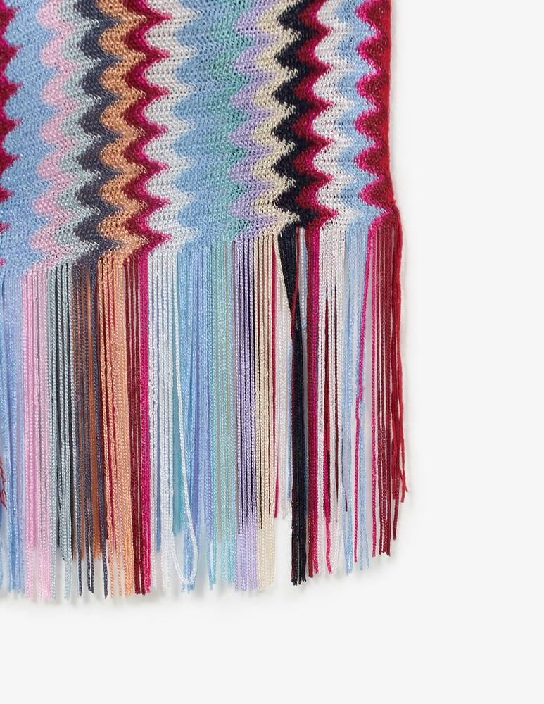 Missoni Chevron knit scarf with fringe - picture 2 Missoni Chevron knit scarf with fringe - picture 2