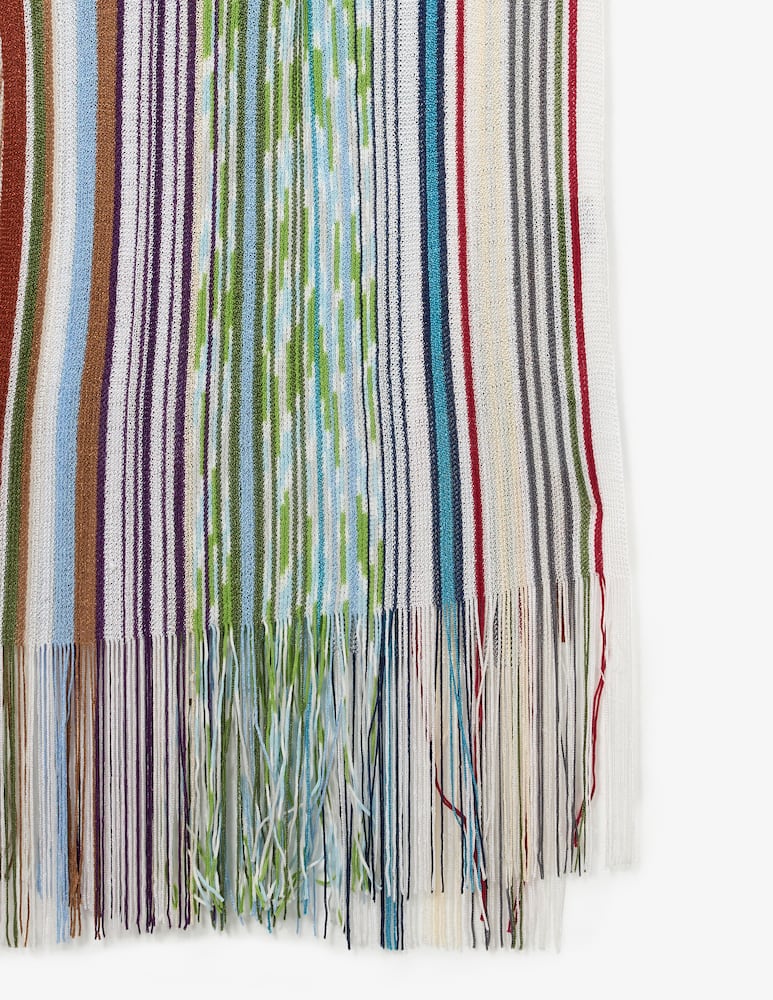 rinascente Missoni Sciarpa a righe con frange 45x200