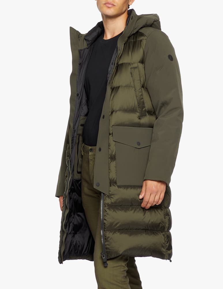 rinascente People Of Shibuya Ryo long parka with bi-material hood