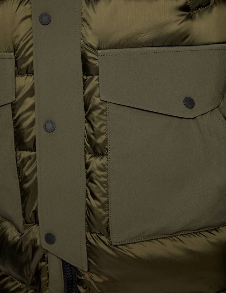 rinascente People Of Shibuya Ryo long parka with bi-material hood