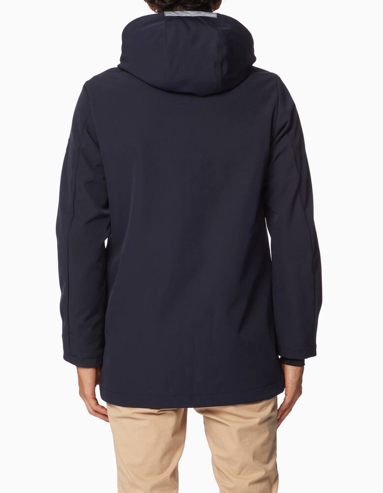 rinascente People Of Shibuya Softshell hoodie reflex details long jacket 