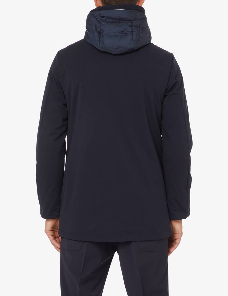 rinascente People Of Shibuya Giacca lunga softshell con cappuccio - Blu